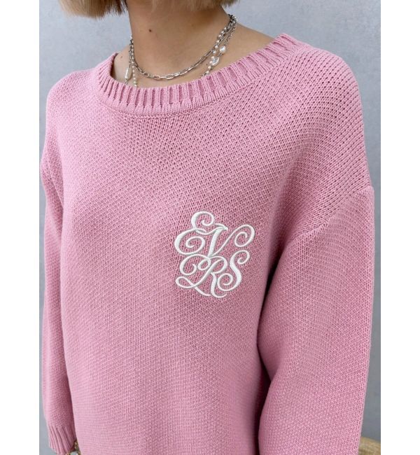 EVRIS「ワンポイントバックオープンニットトップス」|ニット・セーター|