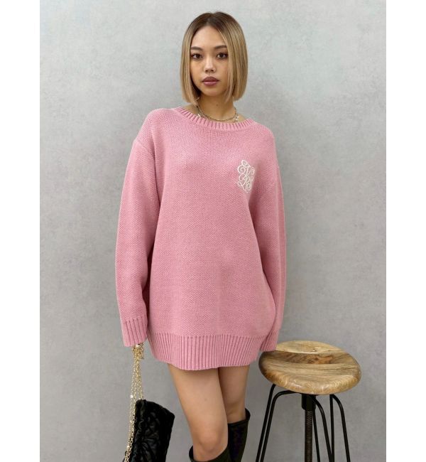 EVRIS「ワンポイントバックオープンニットトップス」|ニット・セーター|