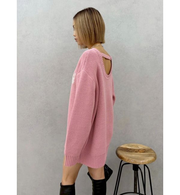 EVRIS「ワンポイントバックオープンニットトップス」|ニット・セーター|