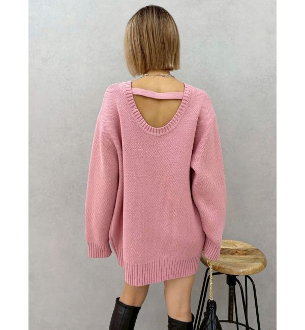 EVRIS「ワンポイントバックオープンニットトップス」|ニット・セーター|