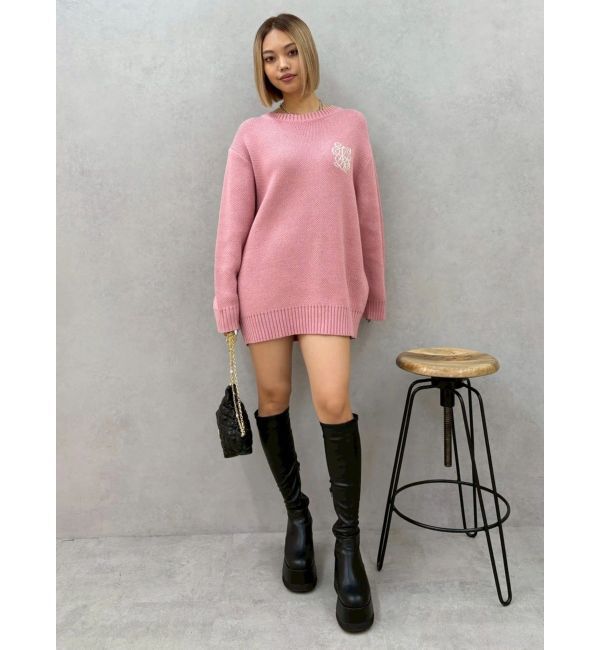 EVRIS「ワンポイントバックオープンニットトップス」|ニット・セーター|