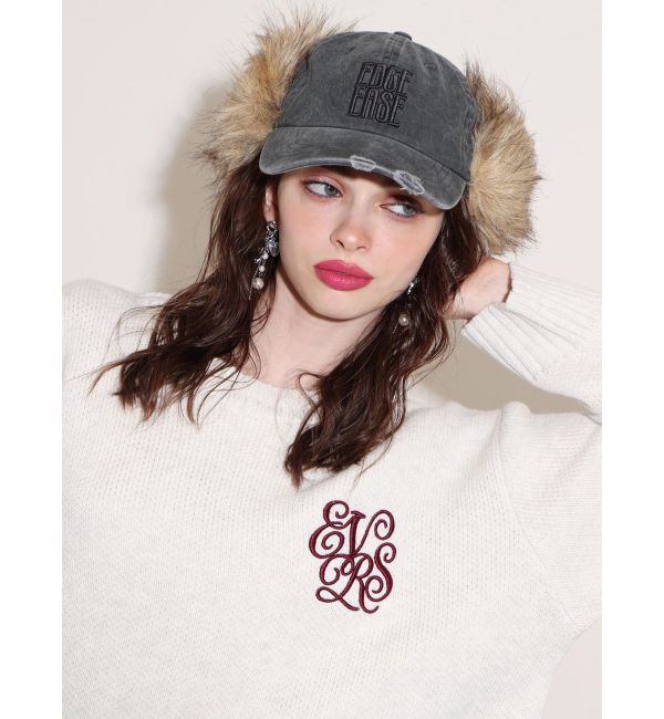 EVRIS「ワンポイントバックオープンニットトップス」|ニット・セーター|