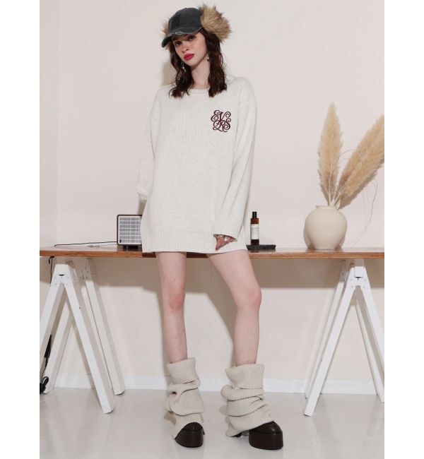 EVRIS「ワンポイントバックオープンニットトップス」|ニット・セーター|