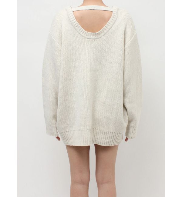 EVRIS「ワンポイントバックオープンニットトップス」|ニット・セーター|