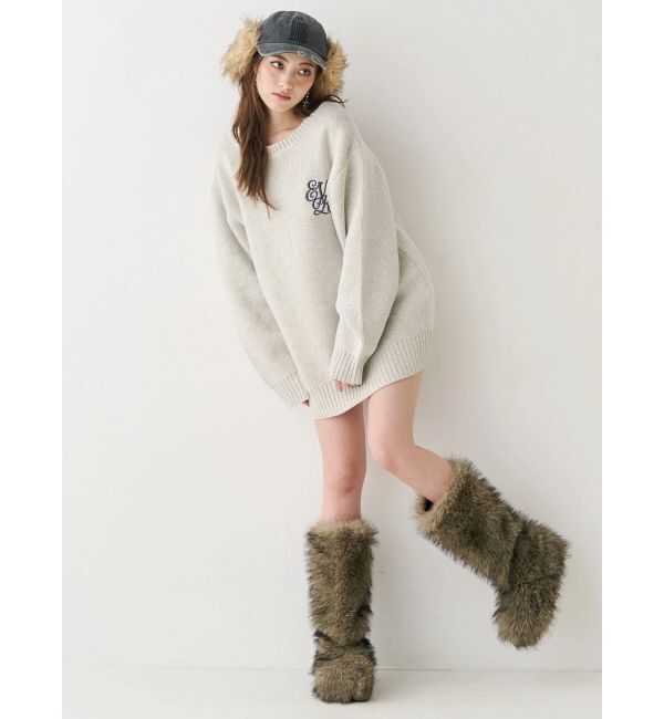 EVRIS「ワンポイントバックオープンニットトップス」|ニット・セーター|