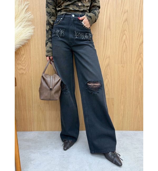 EVRIS「グラフィックワイドパンツ」|その他|