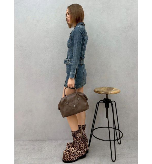 EVRIS「ストレッチデニムシャツミニワンピース」|ワンピース|