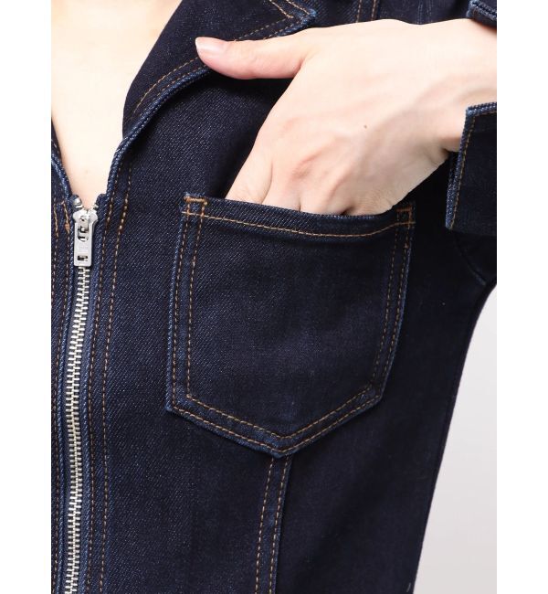 EVRIS「ストレッチデニムシャツミニワンピース」|ワンピース|