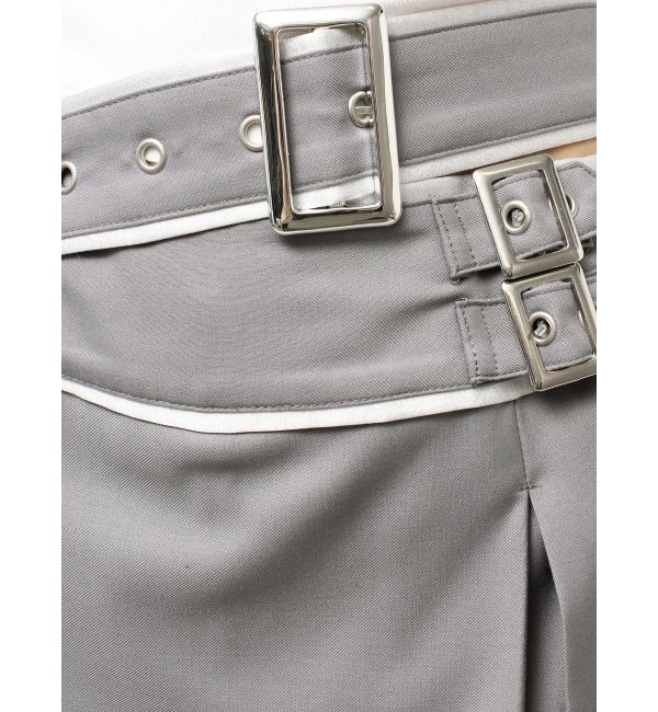 GYDA「belt designプリーツスカートライクショートパンツ」|スカート|