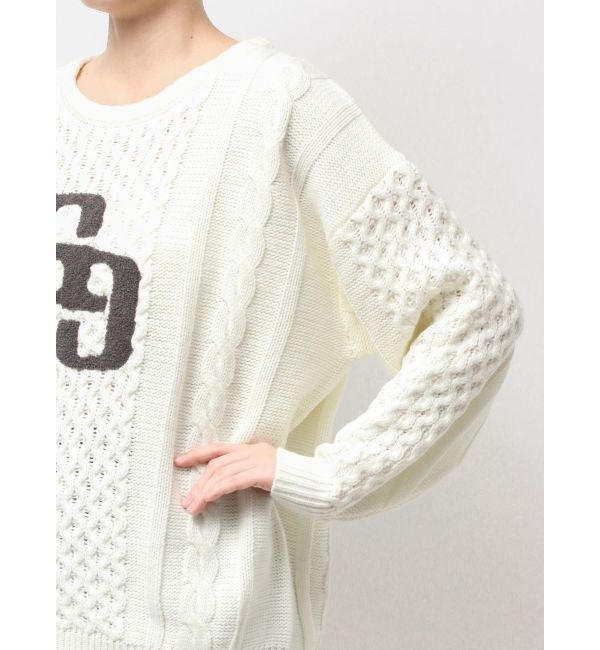 GYDA「GGサガラ刺繍ケーブルニットトップス」|ニット・セーター|