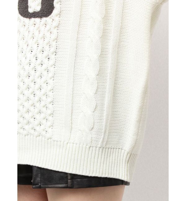 GYDA「GGサガラ刺繍ケーブルニットトップス」|ニット・セーター|