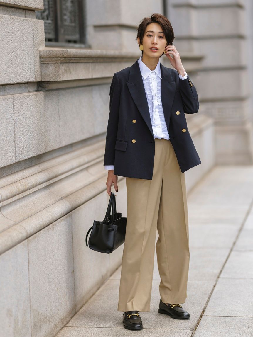 Mila Owen「金釦ダブルブレストブレザー」|テーラードジャケット|