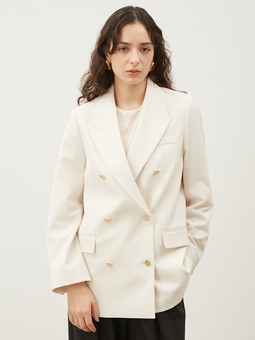Mila Owen「金釦ダブルブレストロングブレザー」|テーラードジャケット|