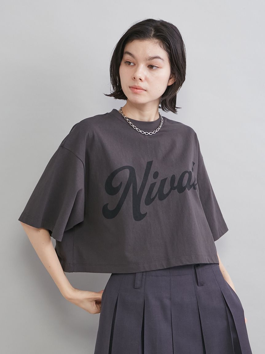 Mila Owen「ショート丈ワイドグラフィックＴシャツ」|Tシャツ・カットソー|