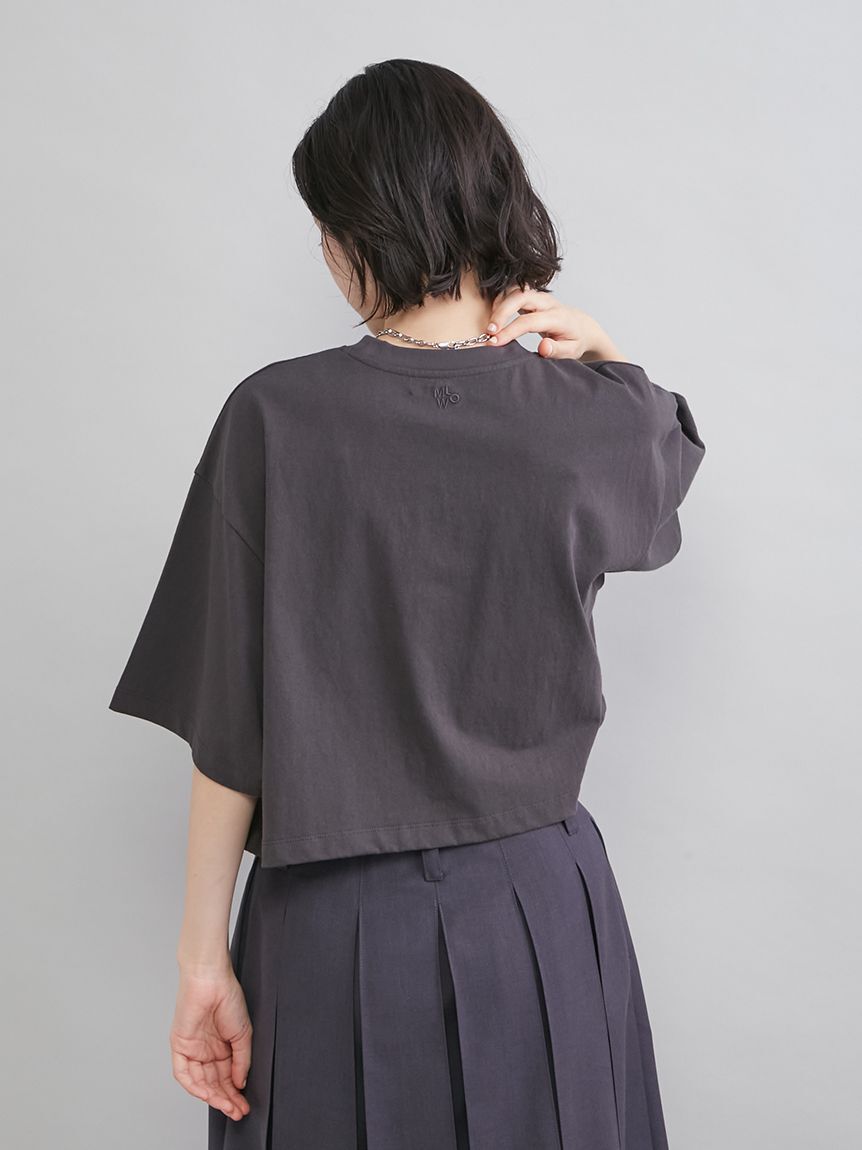 Mila Owen「ショート丈ワイドグラフィックＴシャツ」|Tシャツ・カットソー|