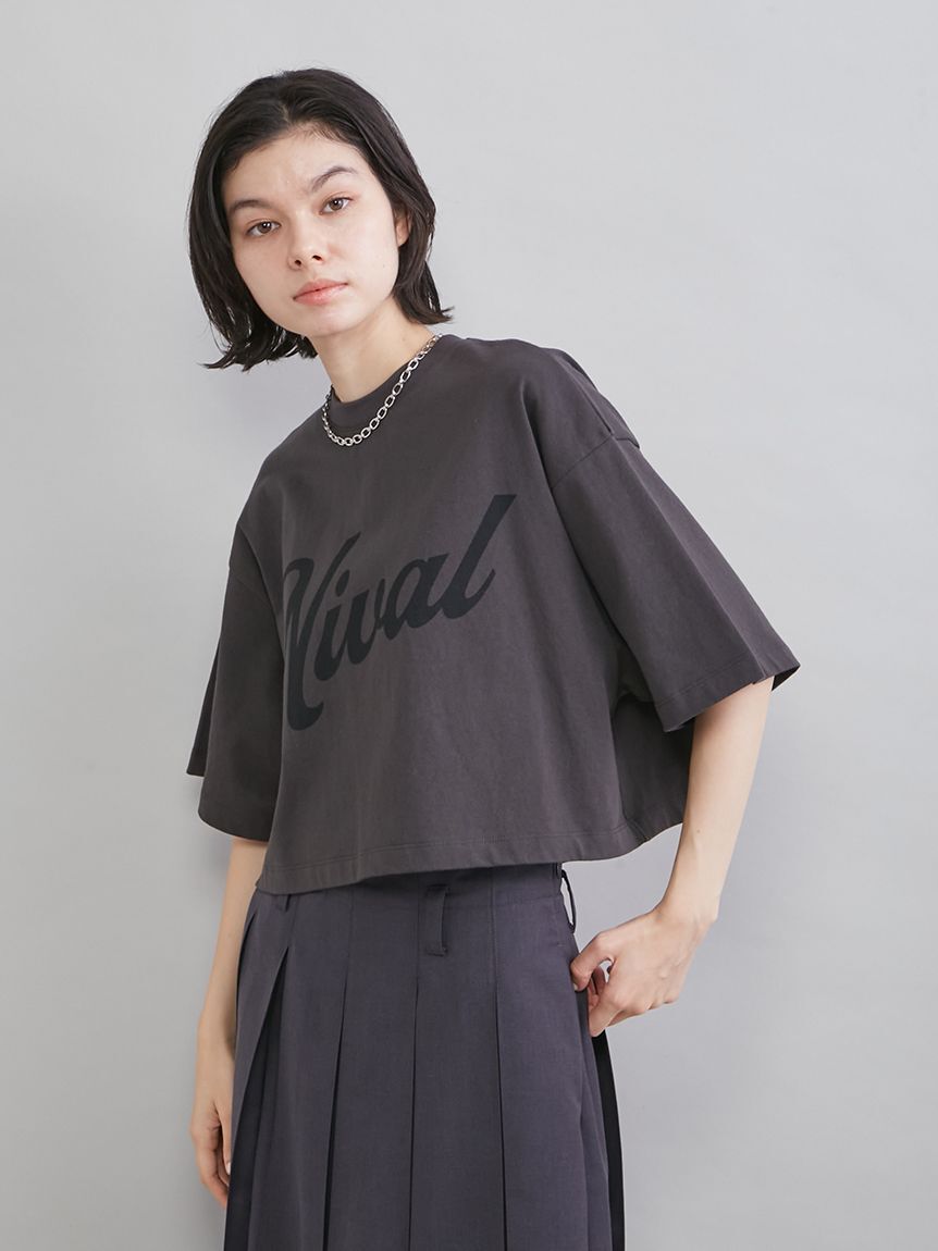 Mila Owen「ショート丈ワイドグラフィックＴシャツ」|Tシャツ・カットソー|