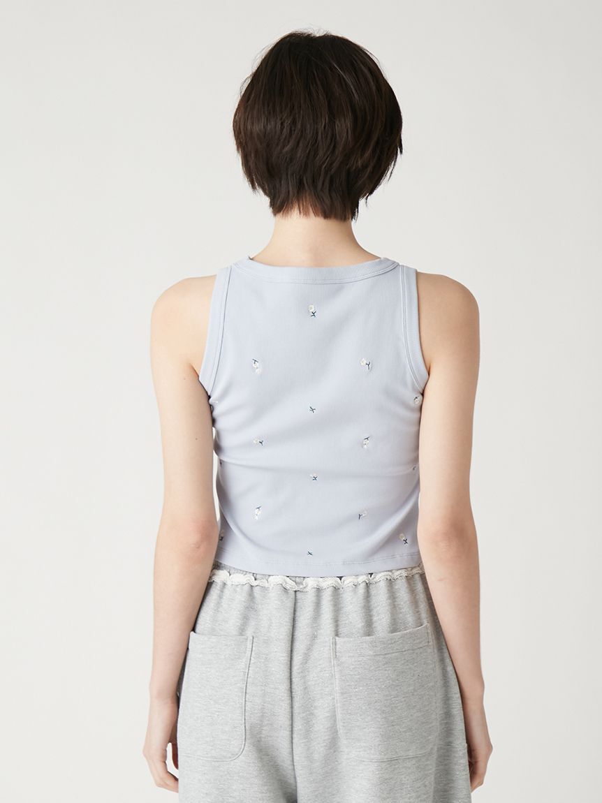 FURFUR「フラワー刺繍タンクトップ」|タンクトップ|