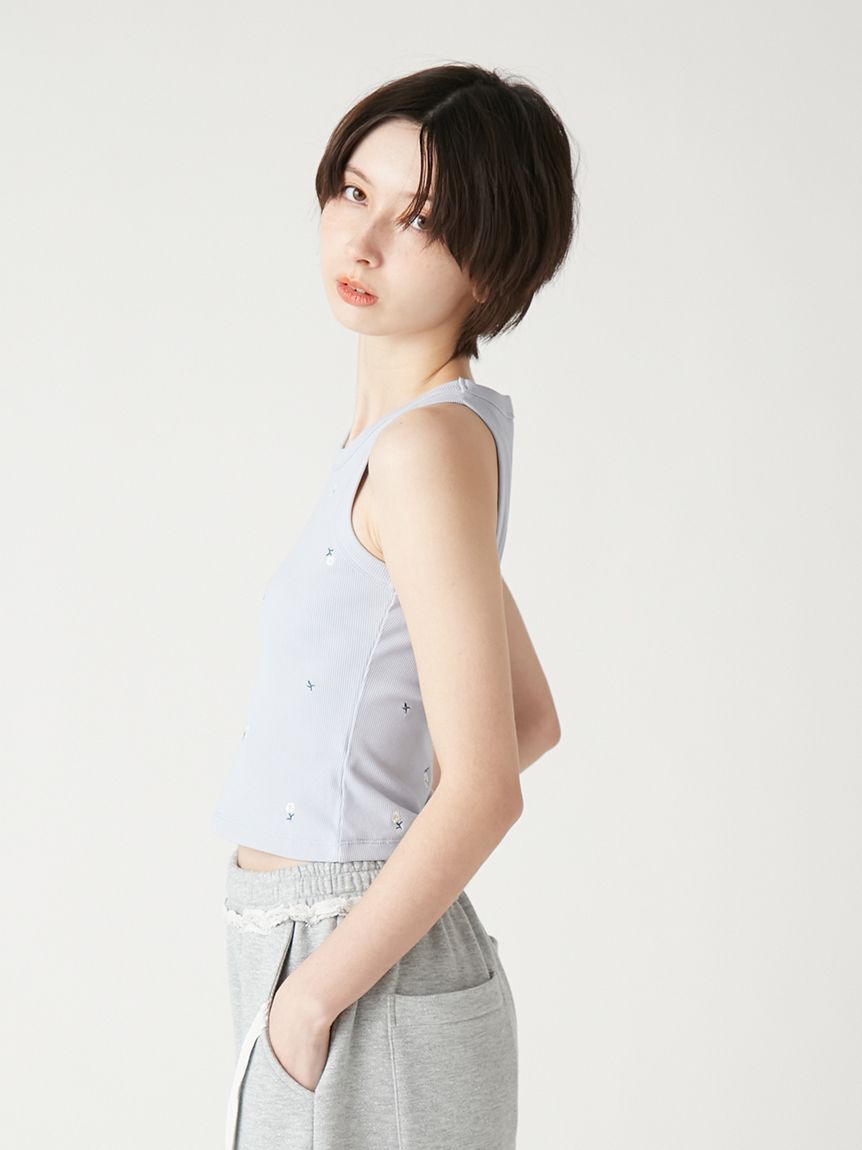 FURFUR「フラワー刺繍タンクトップ」|タンクトップ|