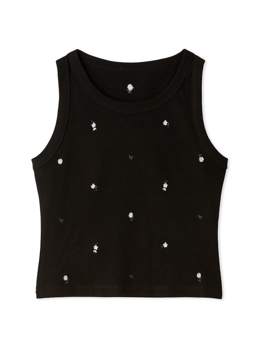 FURFUR「フラワー刺繍タンクトップ」|タンクトップ|BLK