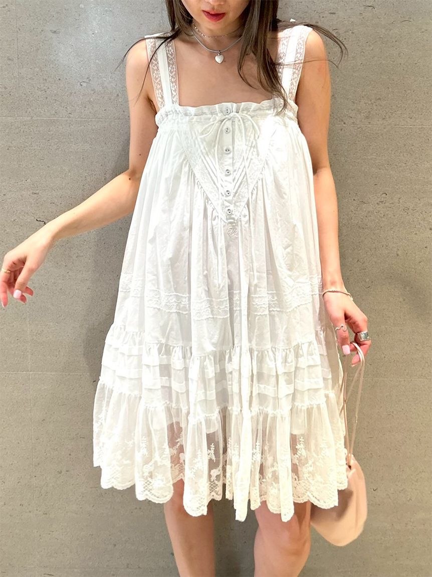 FURFUR「レースデザインチュニックワンピース」|ワンピース|