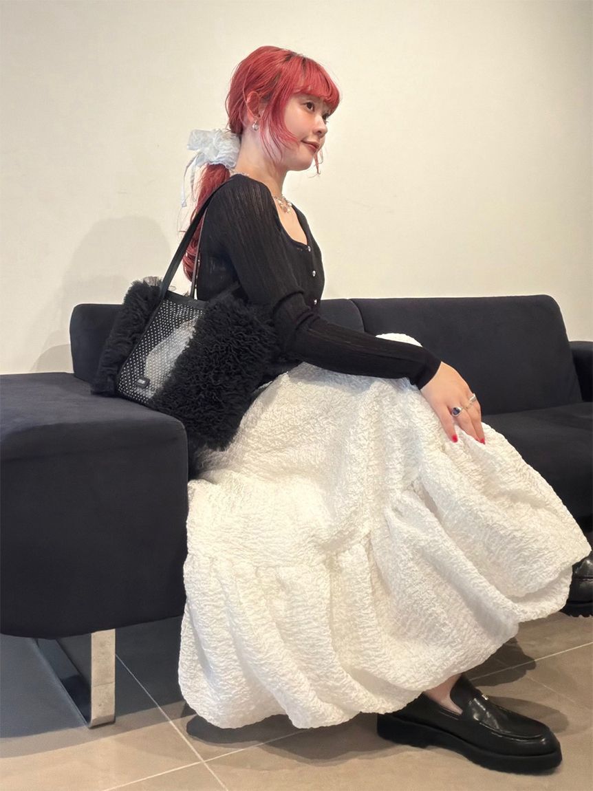 FURFUR「バルーンヘムロングスカート」|スカート|