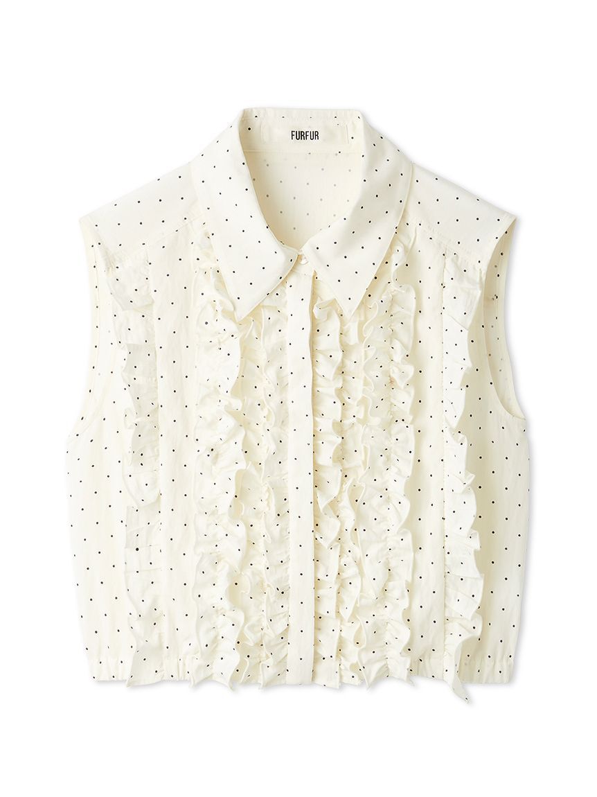 FURFUR「ノースリーブフリルブラウス」|シャツ・ブラウス|