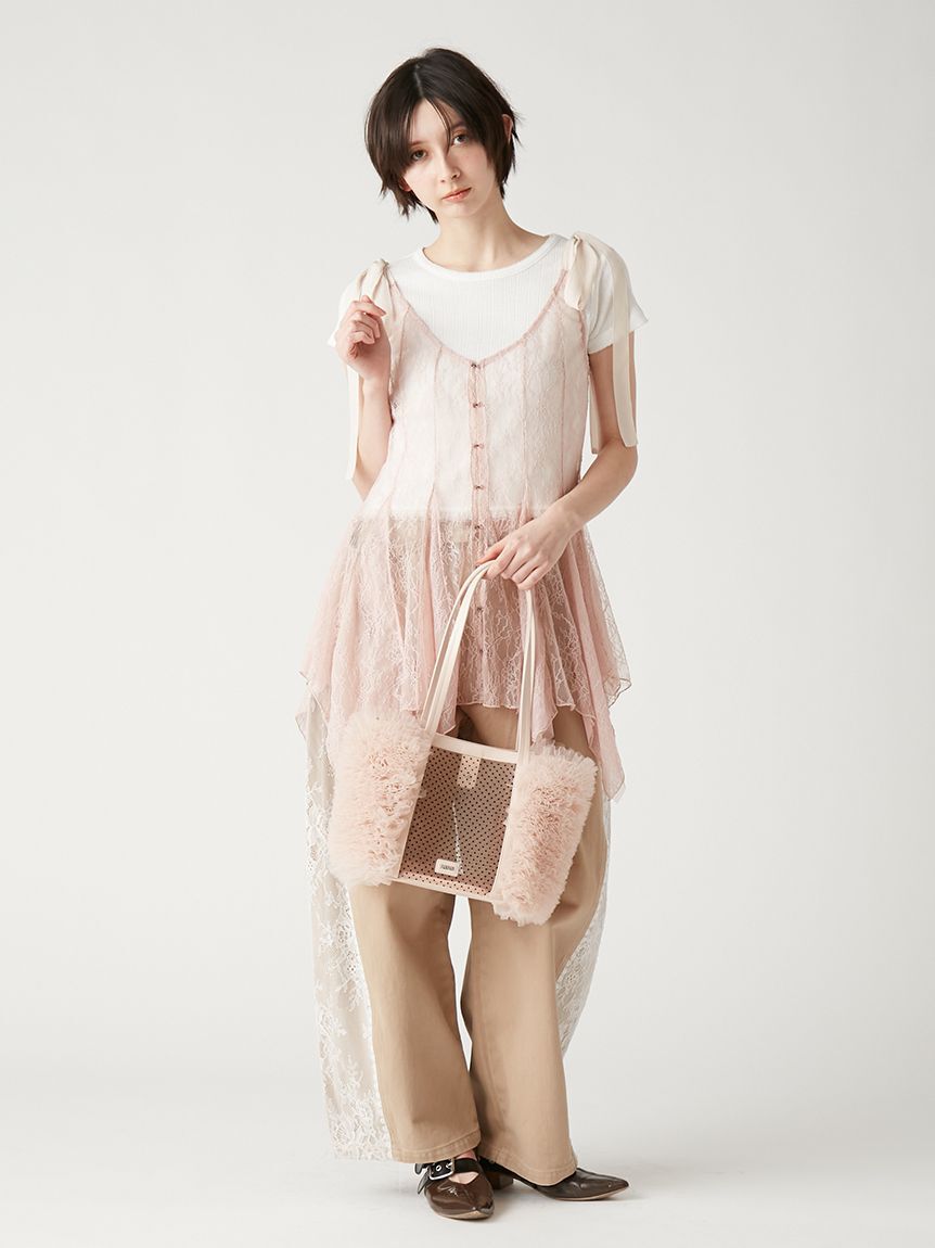 FURFUR「バイカラーリボンレースチュニック」|チュニック|