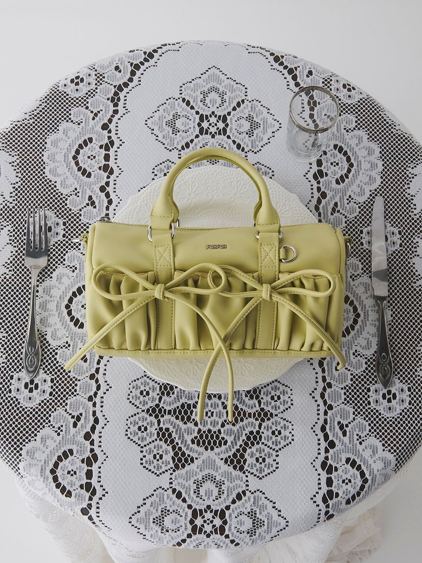 FURFUR「ミニリボンドラムバッグ」|ショルダー・メッセンジャー|YEL