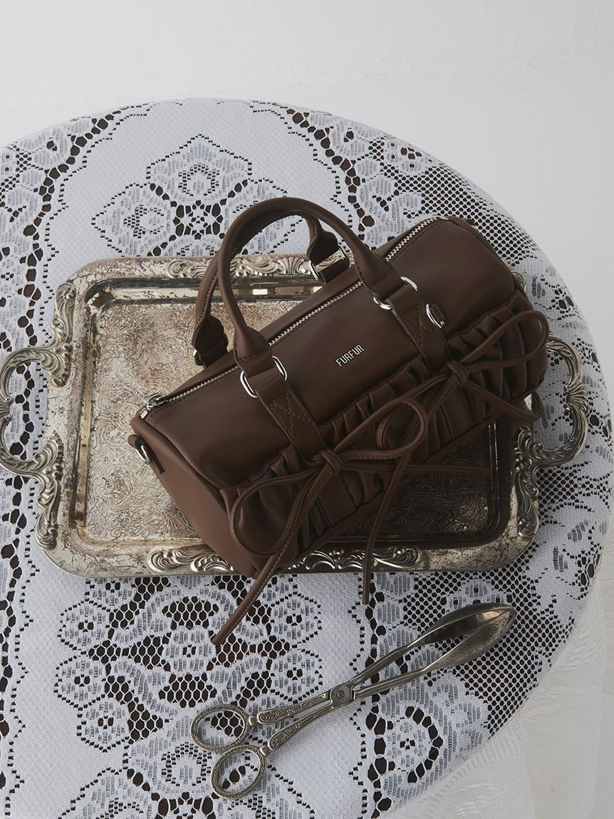 FURFUR「ミニリボンドラムバッグ」|ショルダー・メッセンジャー|BRW