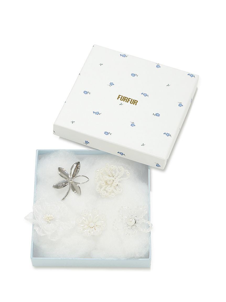 FURFUR「フラワーモチーフピンブローチセット」|ブローチ・コサージュ|