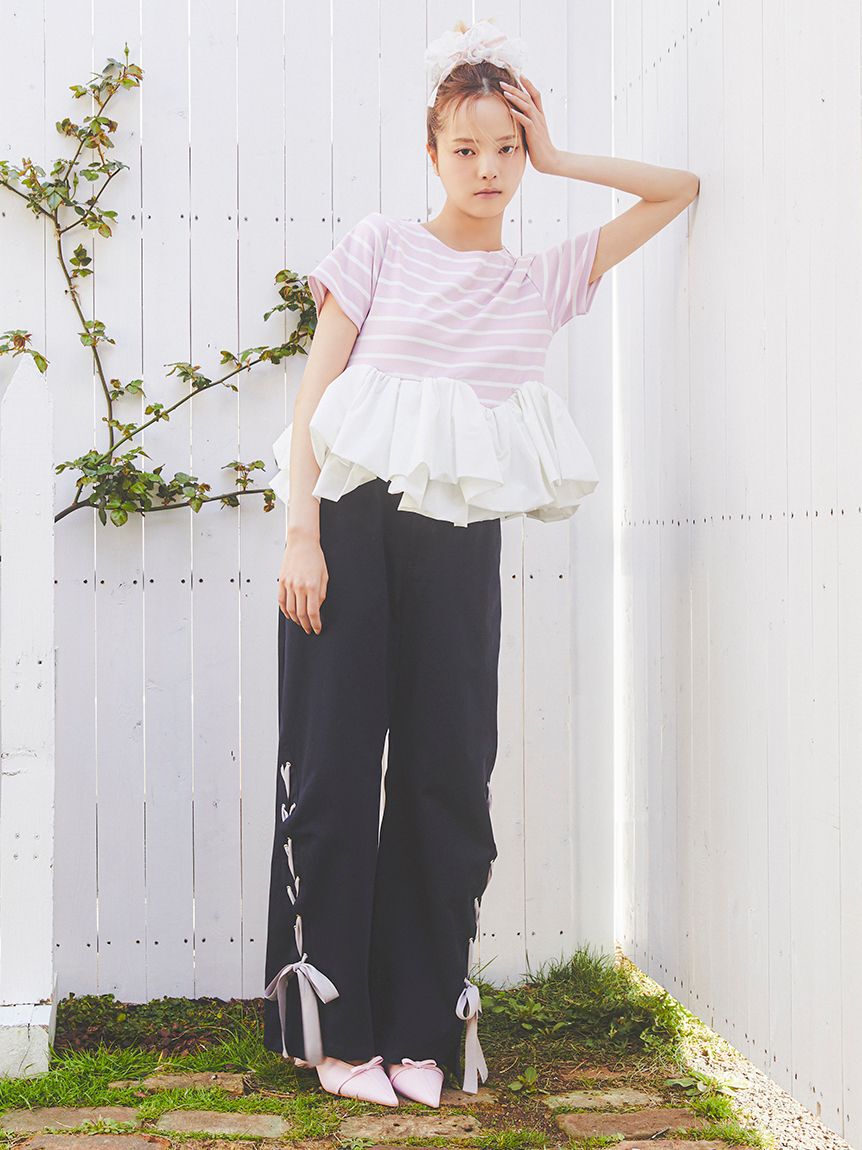 FURFUR「クロスストラップリボンパンプス」|パンプス|