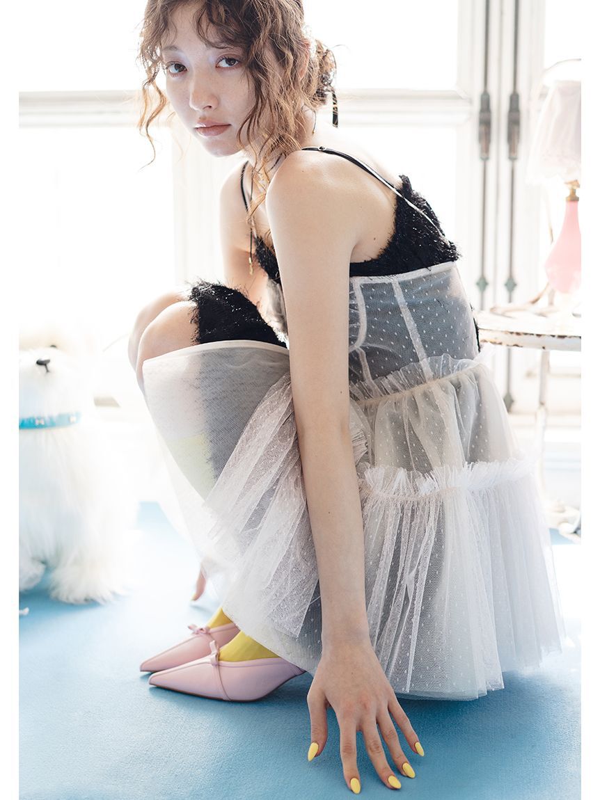 FURFUR「クロスストラップリボンパンプス」|パンプス|