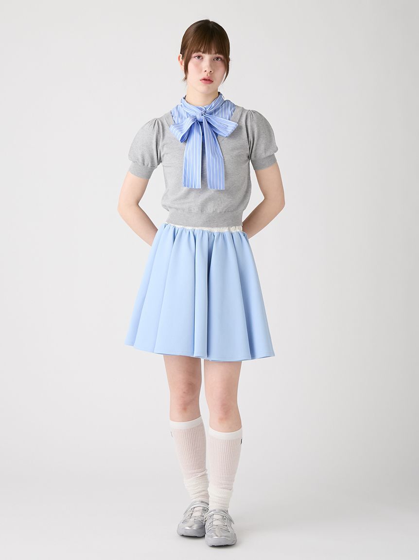 FURFUR「【限定カラー】ボウタイドッキングニットトップス〈マシンウォッシャブル〉」|ニット・セーター|