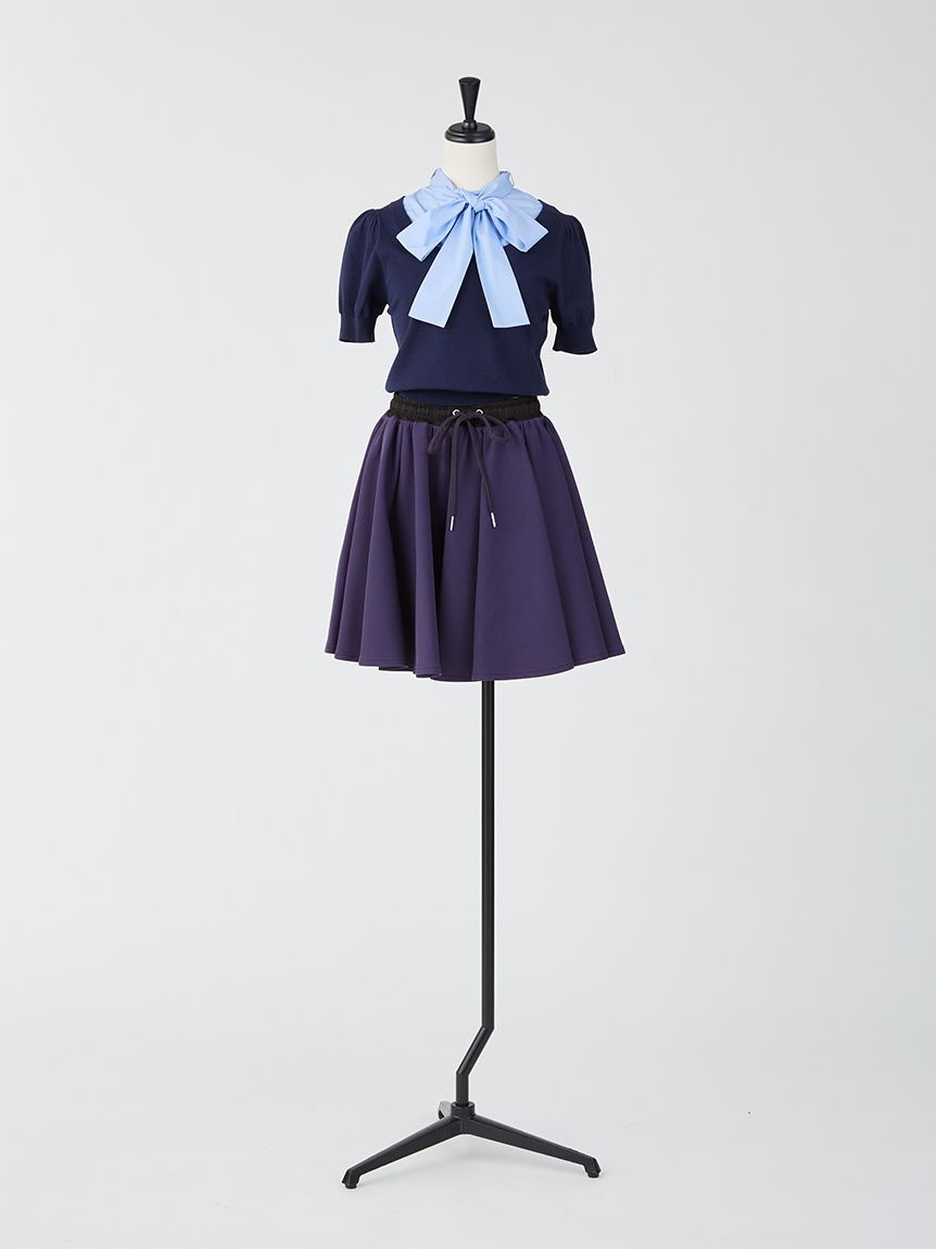 FURFUR「【限定カラー】ボウタイドッキングニットトップス〈マシンウォッシャブル〉」|ニット・セーター|