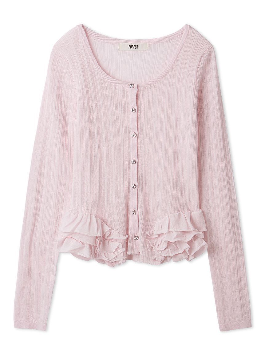 FURFUR「フリルペプラムカーディガン」|カーディガン|