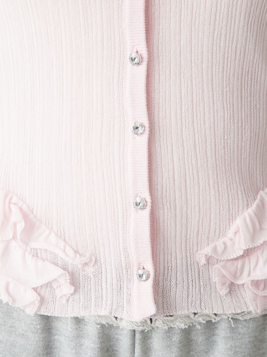 FURFUR「フリルペプラムカーディガン」|カーディガン|