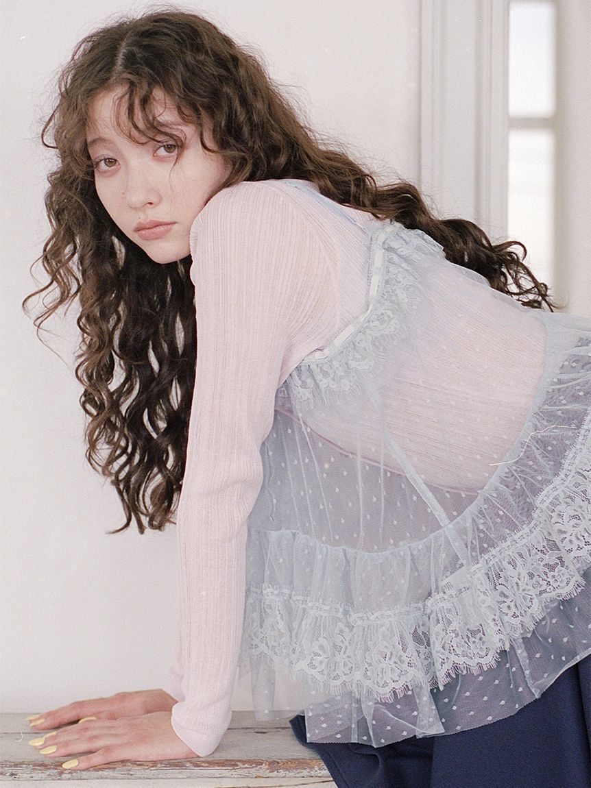 FURFUR「フリルペプラムカーディガン」|カーディガン|PNK