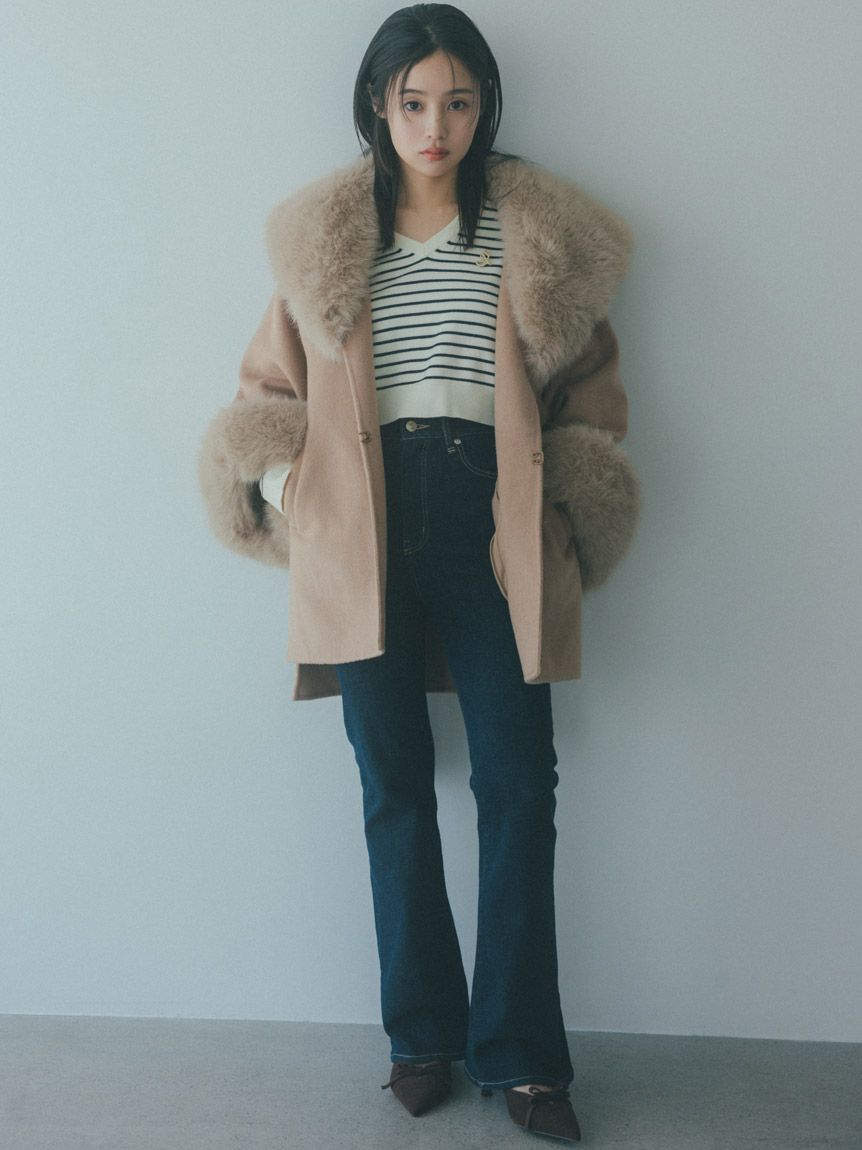 SNIDEL「ブローチ付きニットプルオーバー」|ニット・セーター|