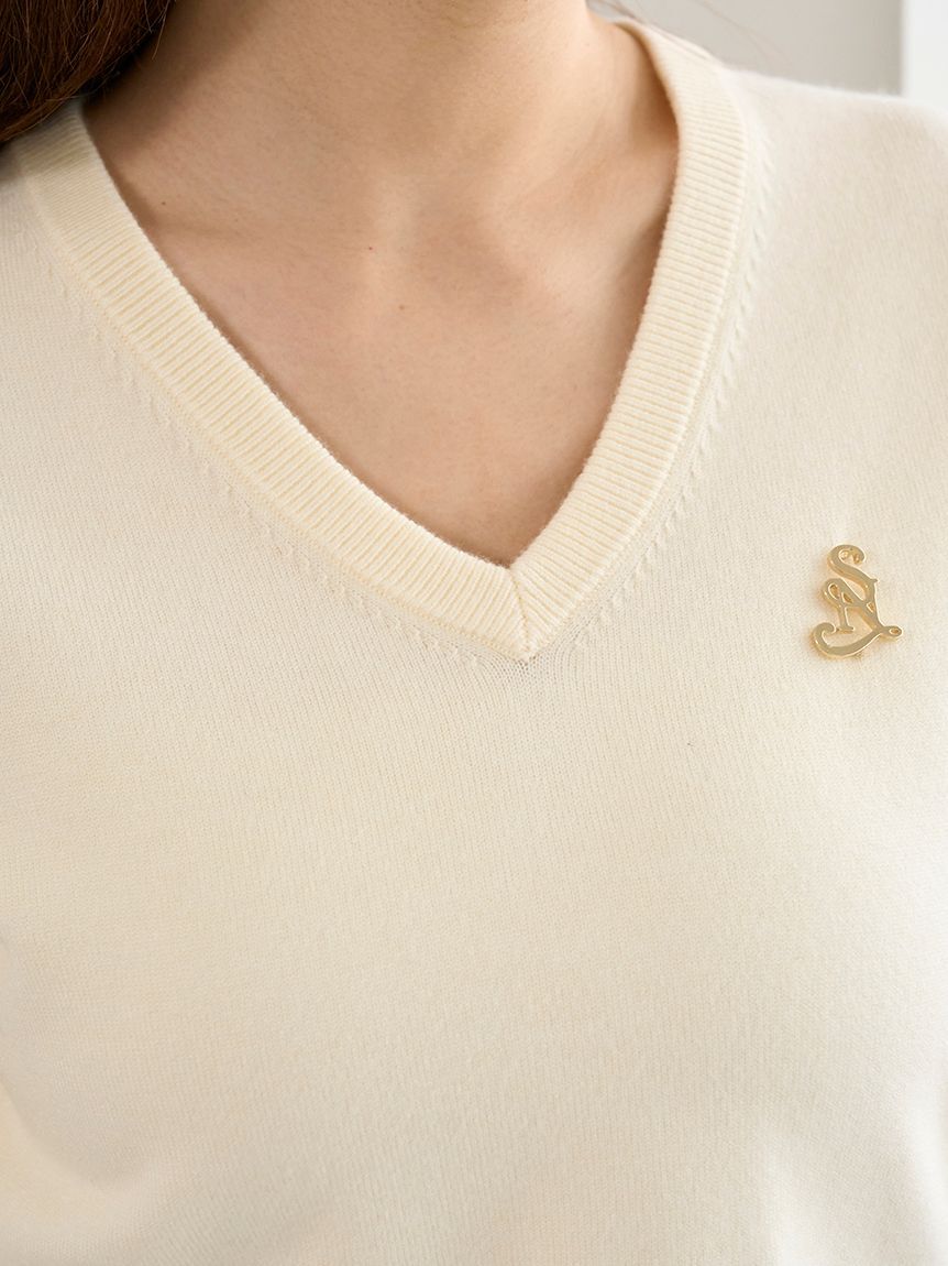 SNIDEL「ブローチ付きニットプルオーバー」|ニット・セーター|