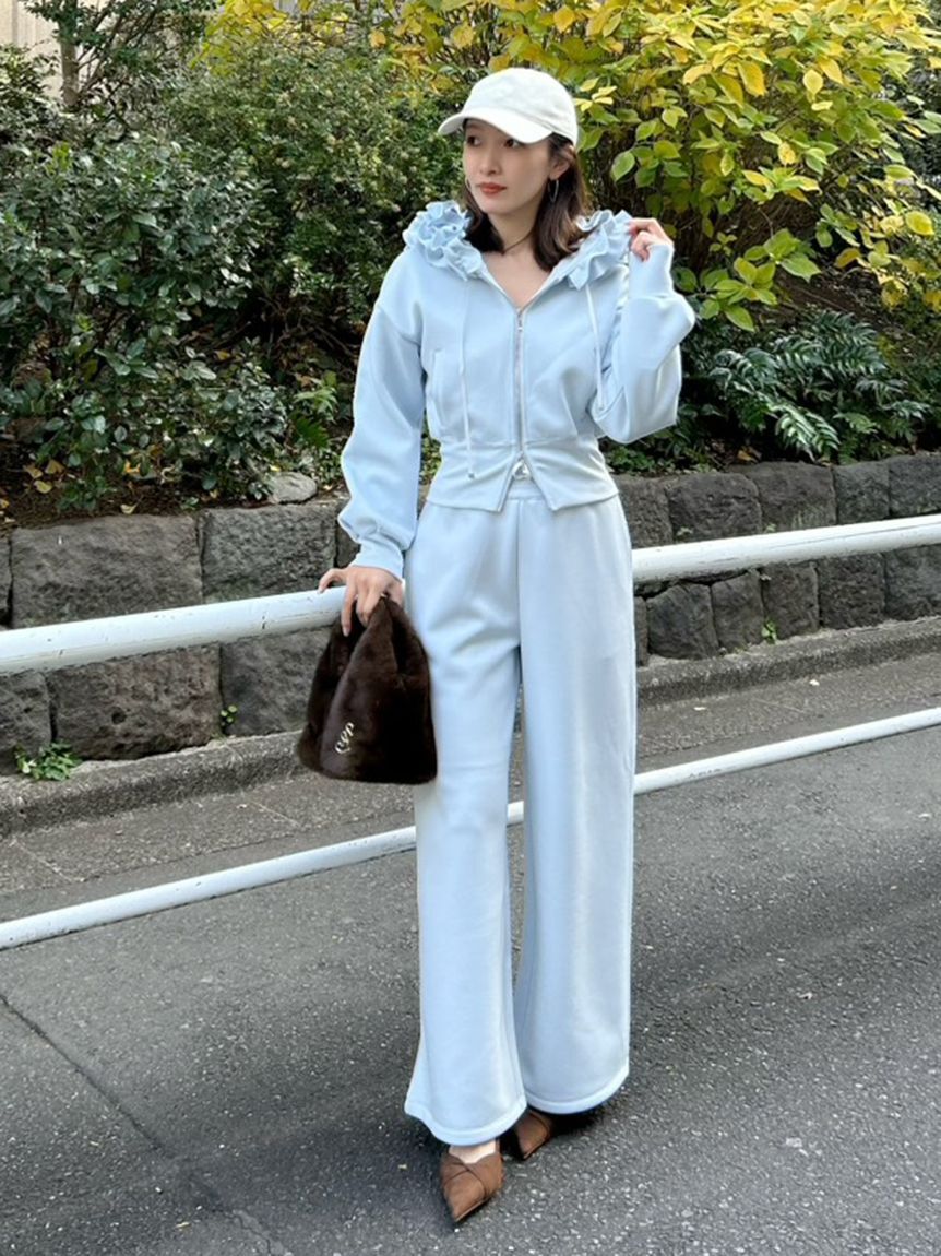 SNIDEL「ボンディングロングパンツ」|チノ|