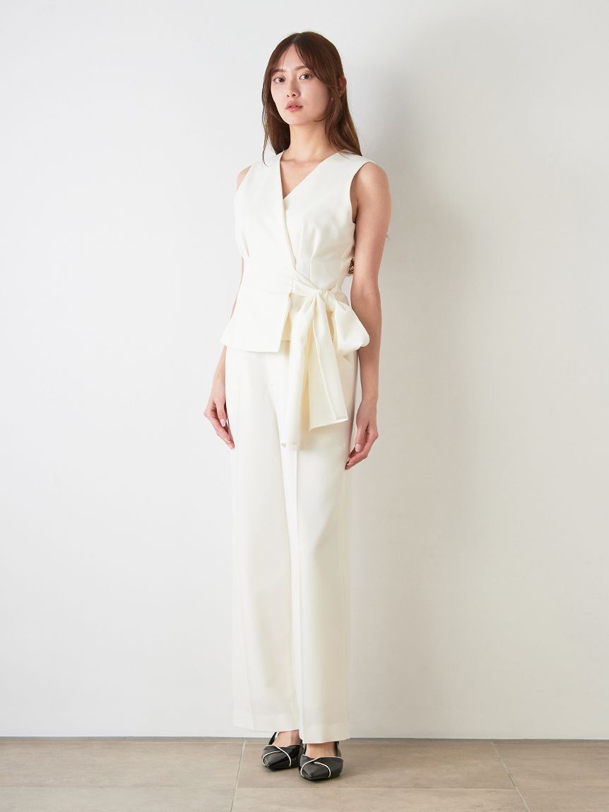 SNIDEL「Sustainableペプラムベストトップス」|シャツ・ブラウス|