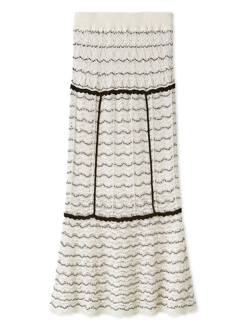 SNIDEL「クロシェニットスカート」|スカート|