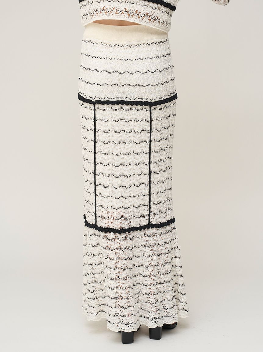 SNIDEL「クロシェニットスカート」|スカート|