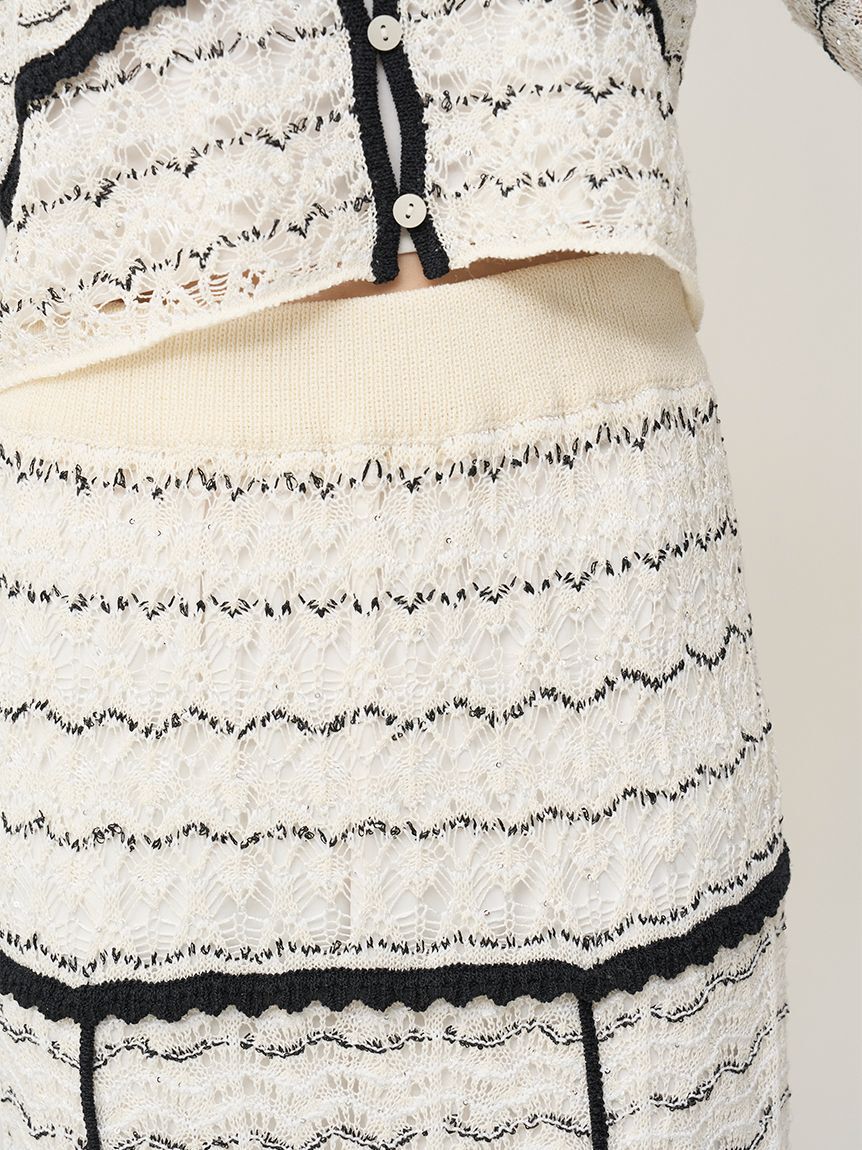 SNIDEL「クロシェニットスカート」|スカート|