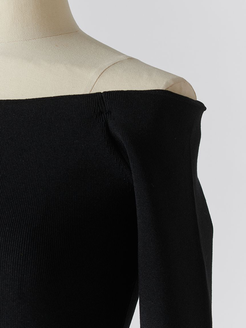 SNIDEL「オフショルIラインニットワンピース」|ワンピース|