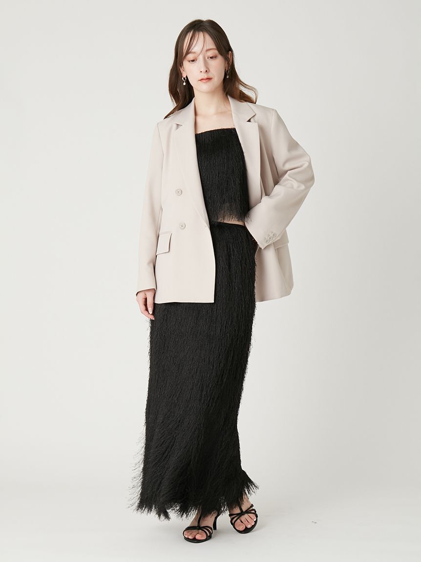 FRAY I.D「シャギージャガードストレートスカート」|スカート|