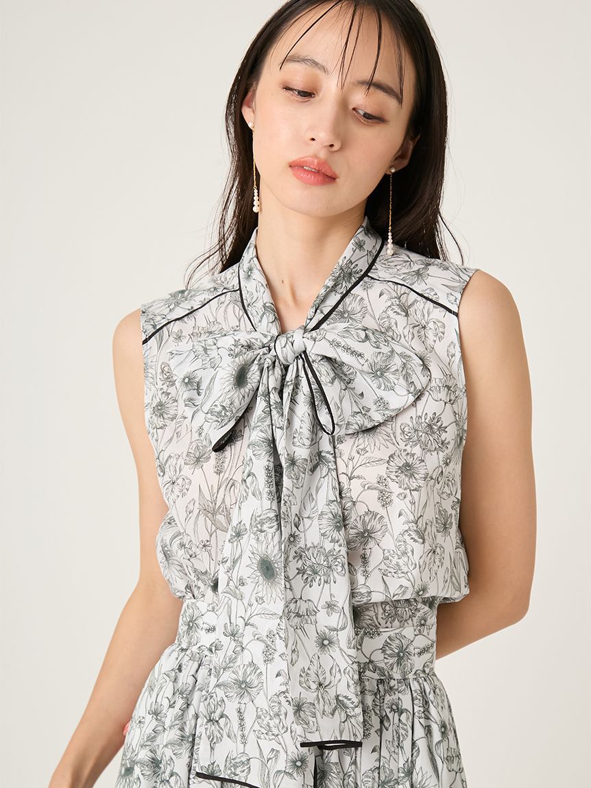 FRAY I.D「【FRAY I.D MADE WITH LIBERTY FABRIC】ボウタイブラウス／ウォッシャブル」|シャツ・ブラウス|