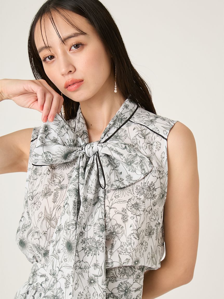 FRAY I.D「【FRAY I.D MADE WITH LIBERTY FABRIC】ボウタイブラウス／ウォッシャブル」|シャツ・ブラウス|