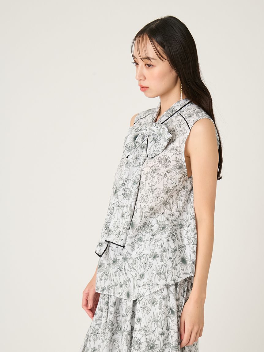 FRAY I.D「【FRAY I.D MADE WITH LIBERTY FABRIC】ボウタイブラウス／ウォッシャブル」|シャツ・ブラウス|