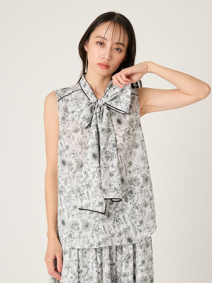 FRAY I.D「【FRAY I.D MADE WITH LIBERTY FABRIC】ボウタイブラウス／ウォッシャブル」|シャツ・ブラウス|